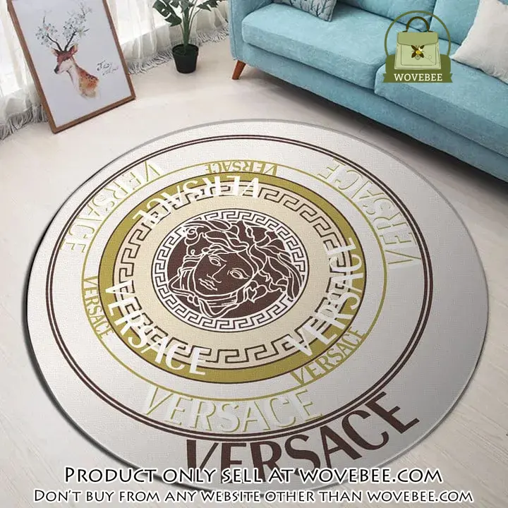 Versace medusa pattern luxury brand fashion round rug carpet home decor special gift wvb5922161
